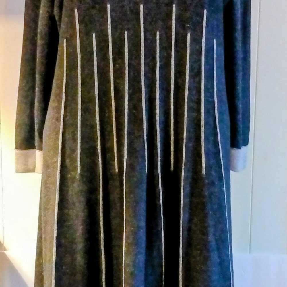 Nine West Gray Dress with White Accents